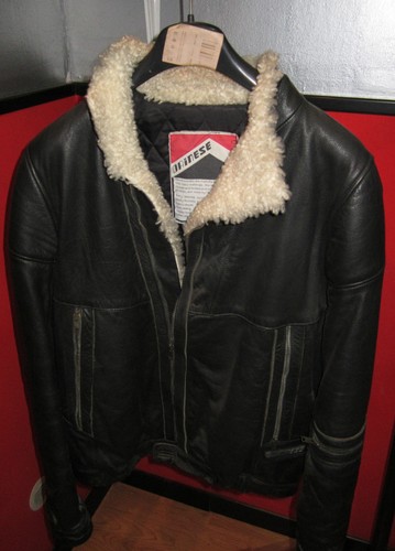 Giubbotto pelle moto vintage - pelle,